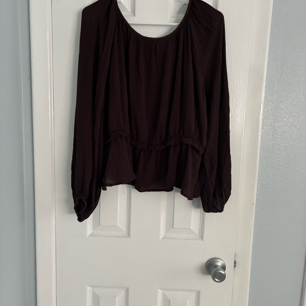 Universal Thread Dark Brown Blouse - image 4